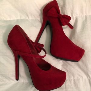 Red Charolette Russe Heels